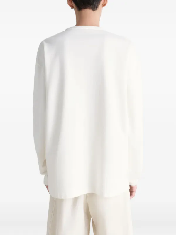 LEMAIRE patch-pocket long-sleeve T-shirt | White | FARFETCH