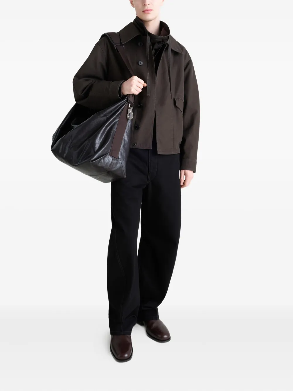 LEMAIRE sac fourre-tout Berlingot en cuir | Homme | Image 2