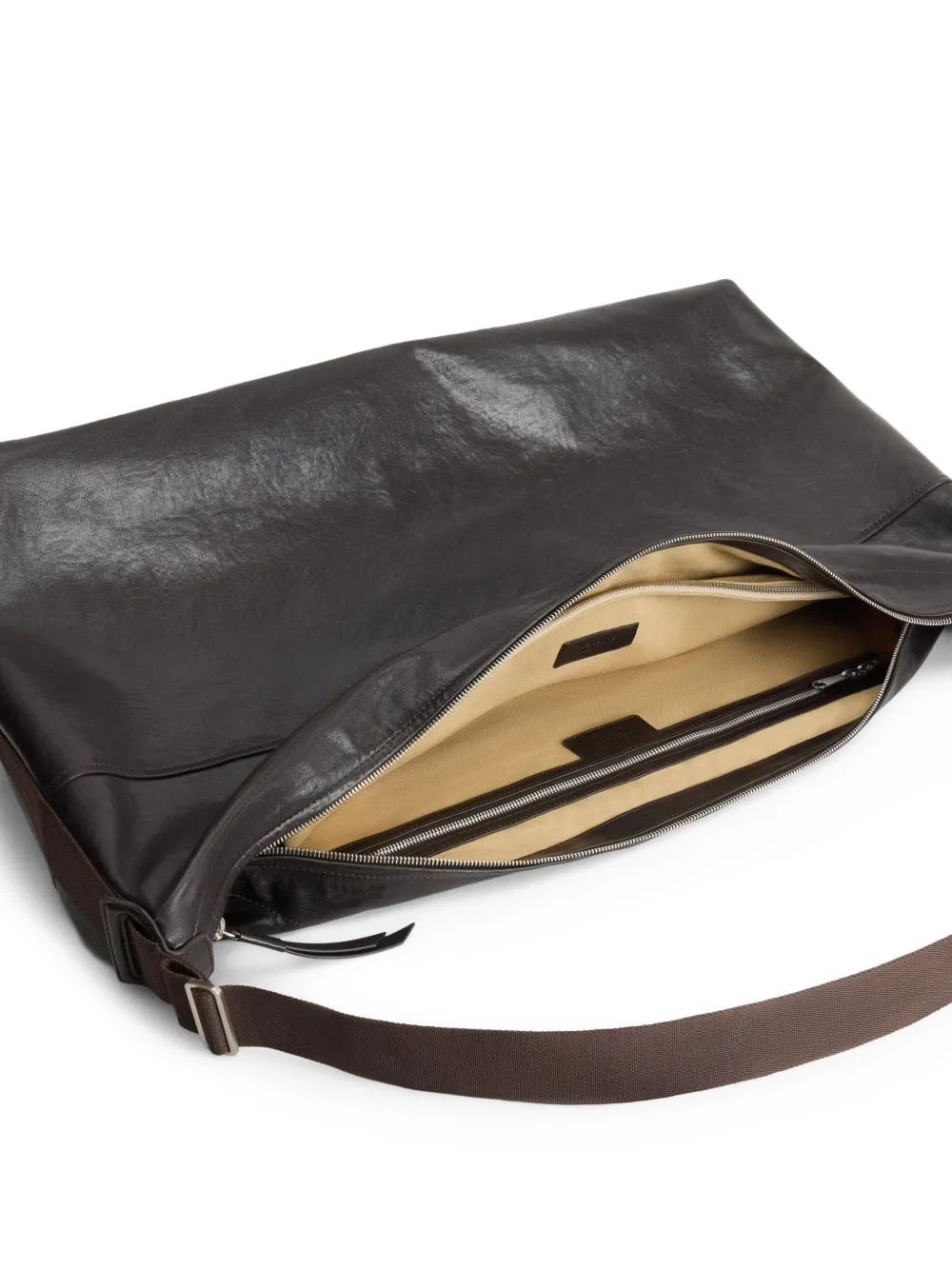 LEMAIRE Berlingot leren reistas Bruin