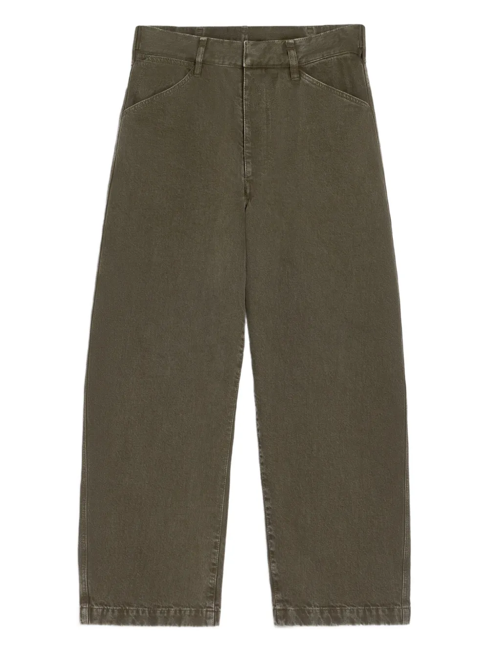 LEMAIRE Maxi Workwear jeans met sneeuwwassing Groen