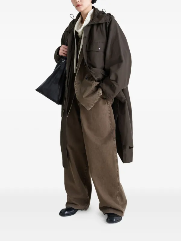 LEMAIRE snap-fastening Raincoat | Brown | FARFETCH