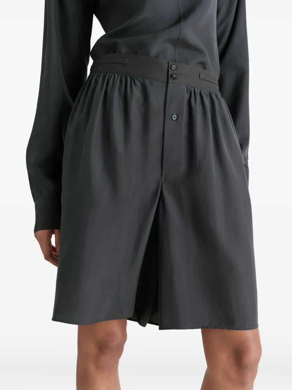 LEMAIRE Shorts met elastische tailleband Grijs
