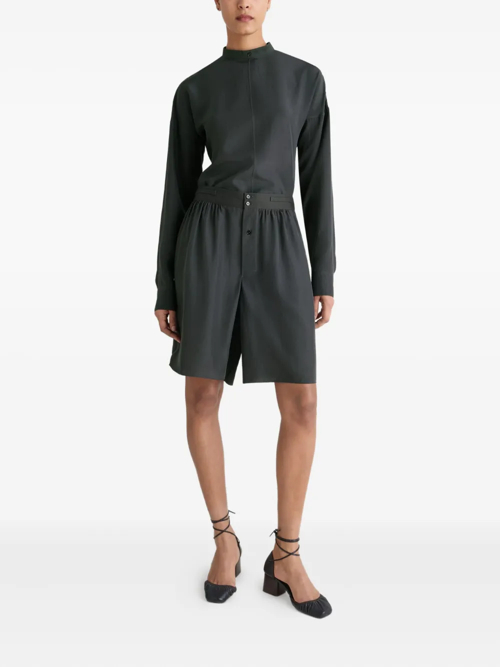 LEMAIRE Shorts met elastische tailleband Grijs