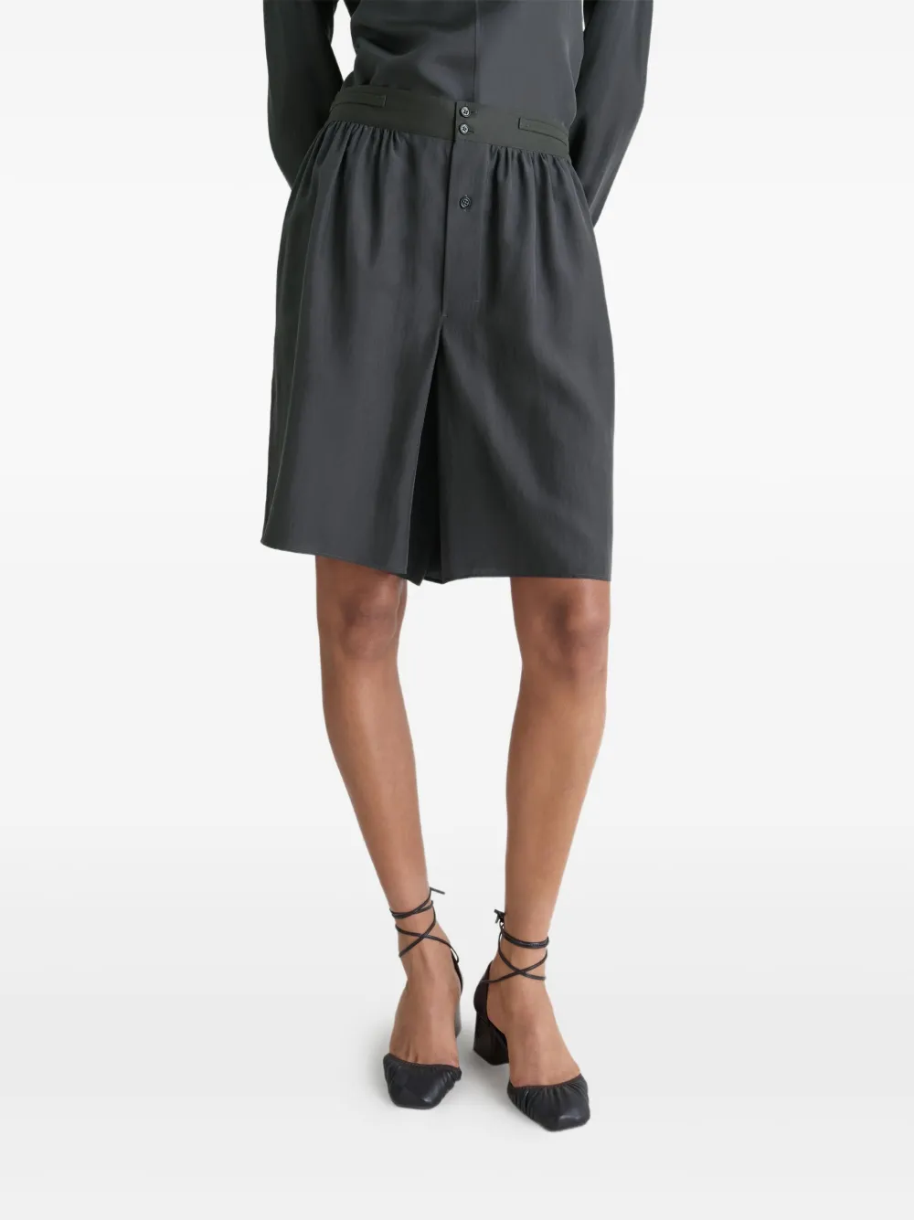 LEMAIRE Shorts met elastische tailleband Grijs