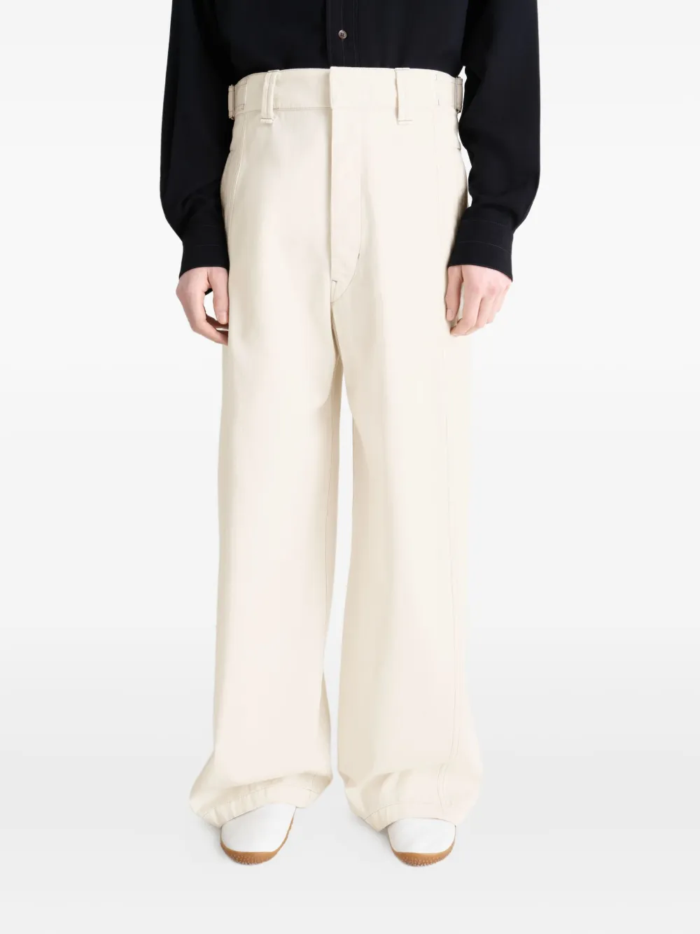 Lemaire Side-tab Welt-pocket Trousers In Neutral