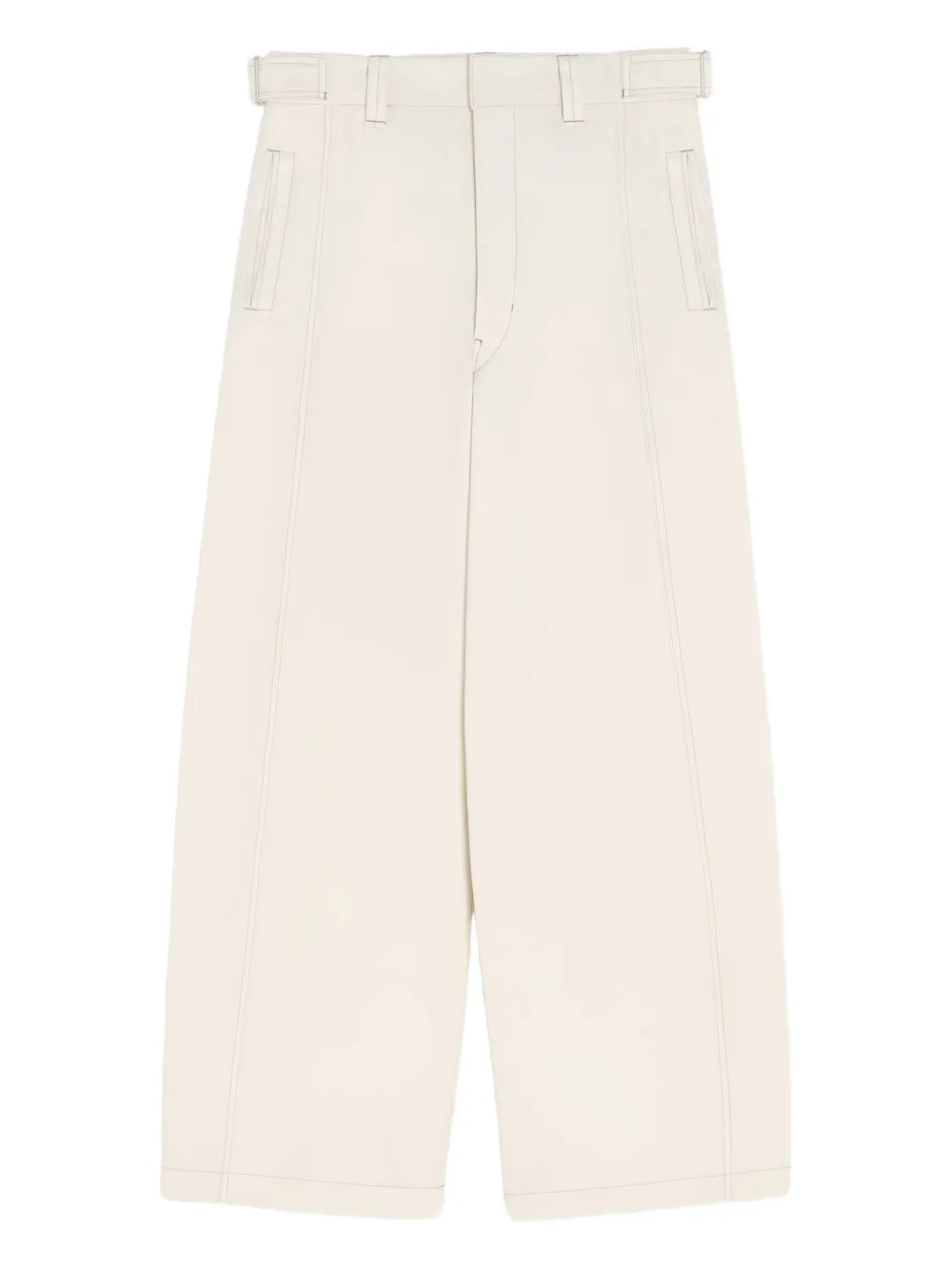 LEMAIRE side-tab welt-pocket trousers | Neutrals | Image 1