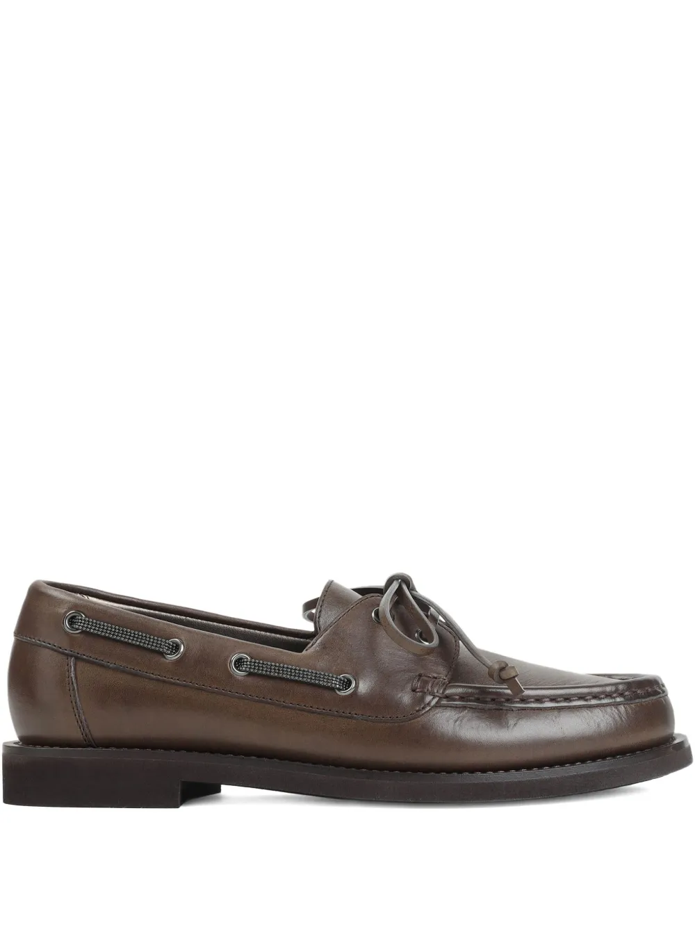 Brunello Cucinelli leather loafers Brown