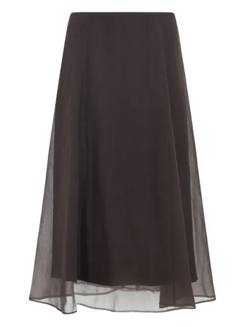 Brunello Cucinelli sheer A-line skirt