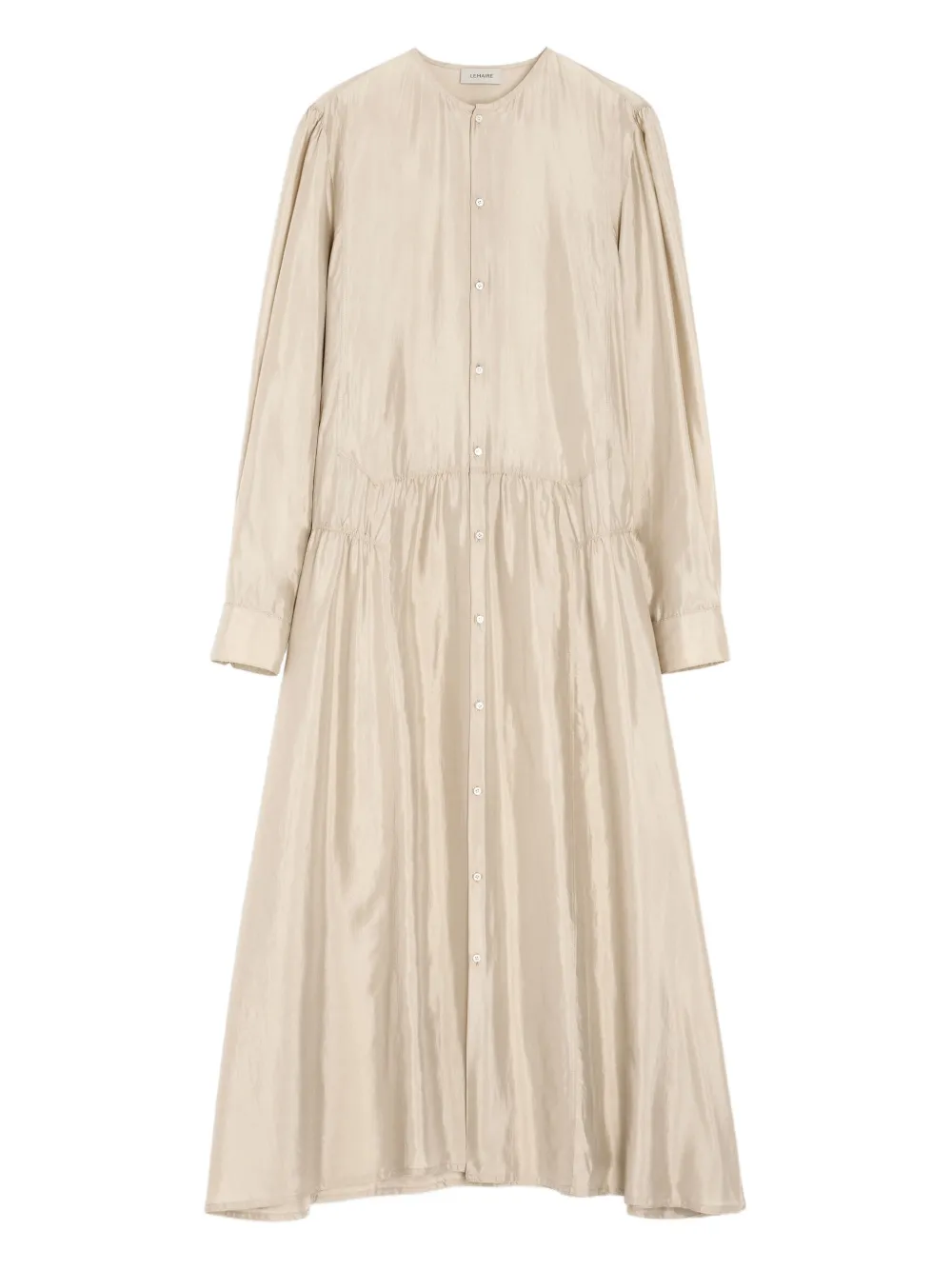 LEMAIRE gathered buttoned maxi dress | Neutrals | Image 1
