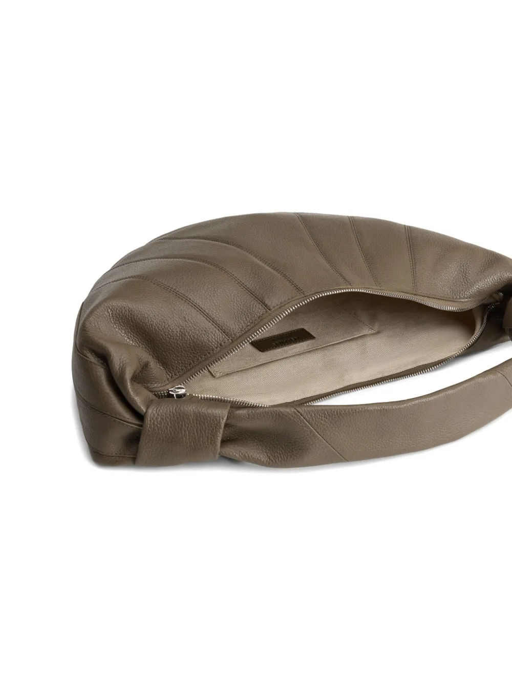 LEMAIRE Fortune Croissant schoudertas met geknoopt detail en vlakken Groen