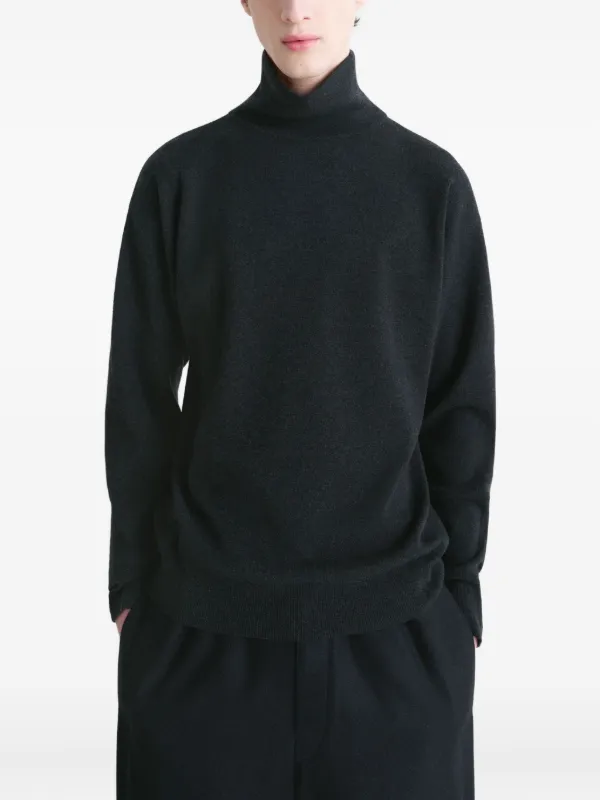 LEMAIRE high-neck Wool Sweater | Black | FARFETCH