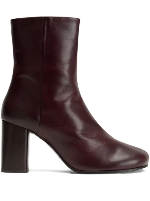 Lemaire Anatomic Block-heel Round-toe Boots in Brown