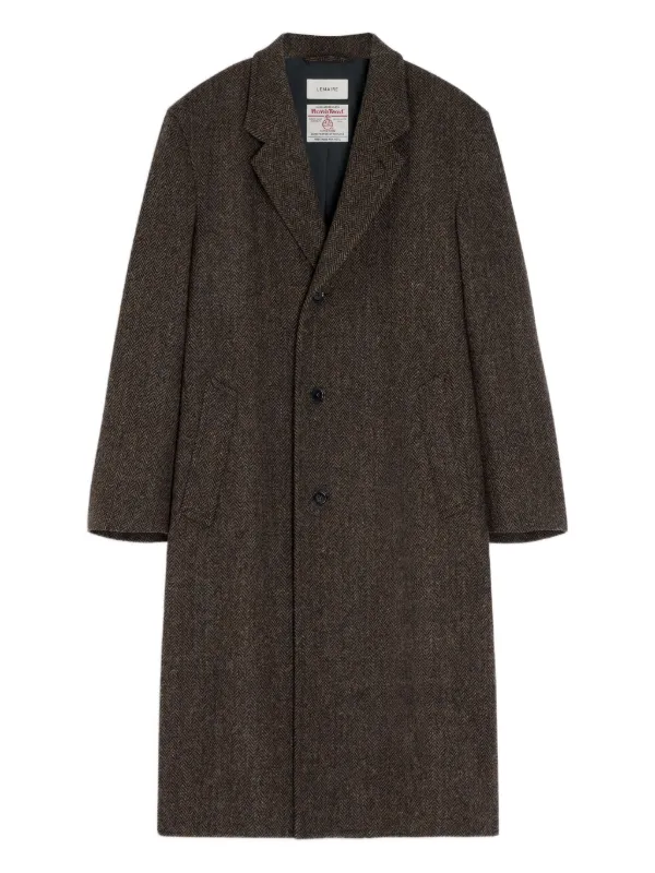 LEMAIRE ヘリンボーン ツイードコート | ブラウン | FARFETCH JP