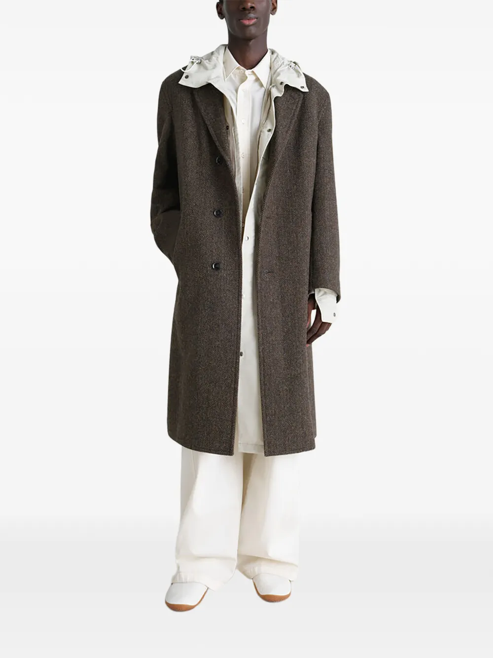LEMAIRE herringbone-tweed coat | Single Breasted Coats