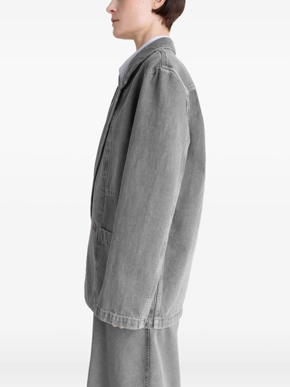LEMAIRE Blazer met dubbele rij knopen en zak Grijs