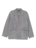 LEMAIRE double-breasted patch-pocket blazer - Grey