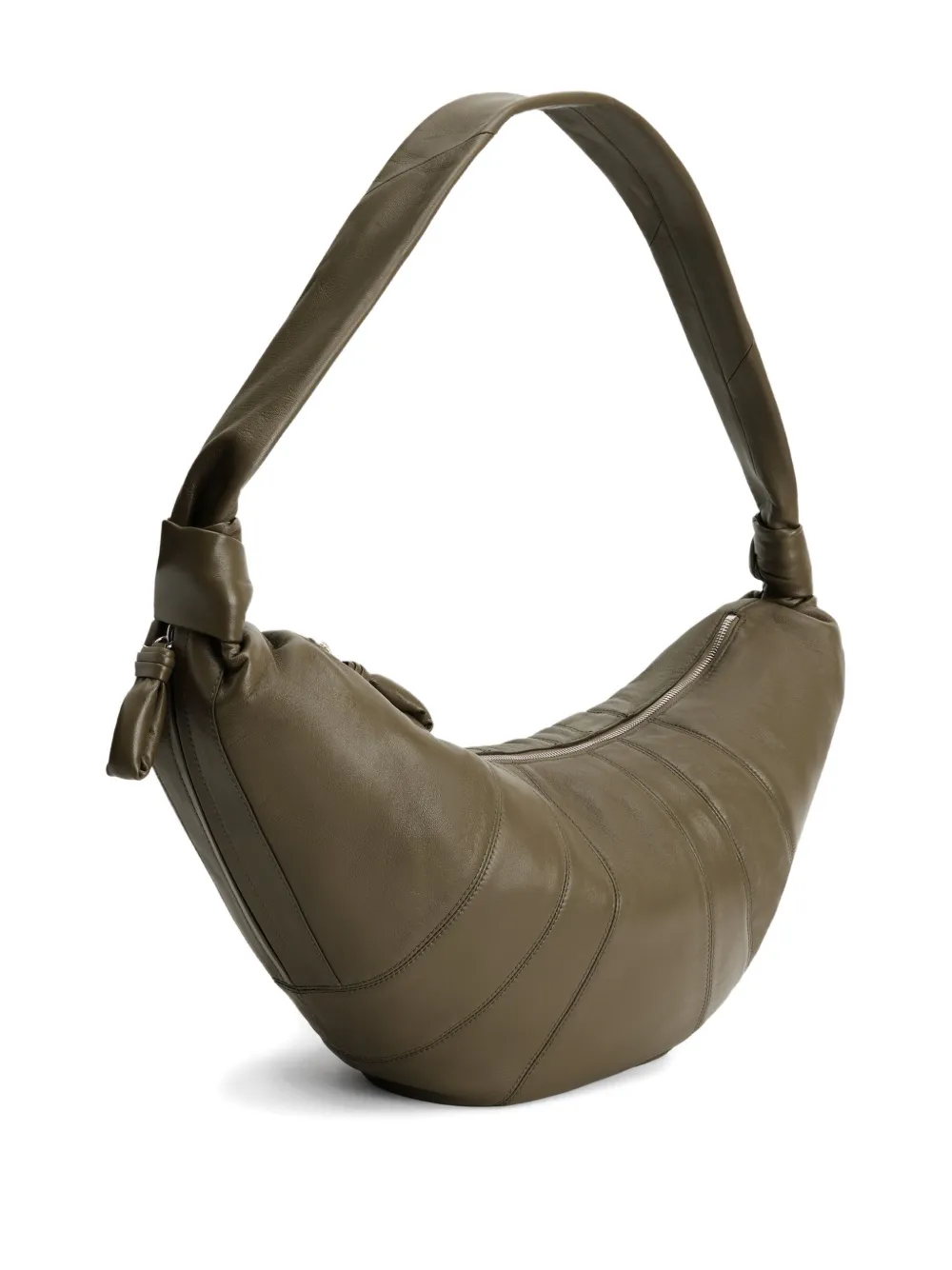 LEMAIRE large Croissant panelled shoulder bag Groen