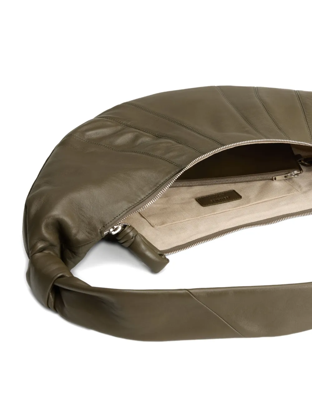 LEMAIRE large Croissant panelled shoulder bag Groen