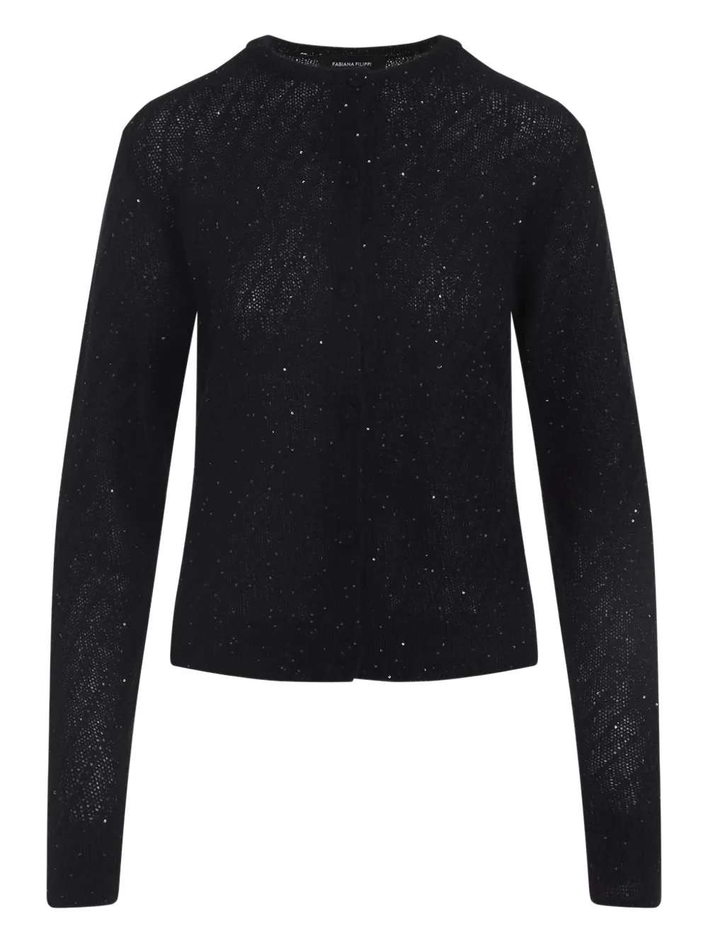 Shop Fabiana Filippi Sparkle-knit Button-up Cardigan