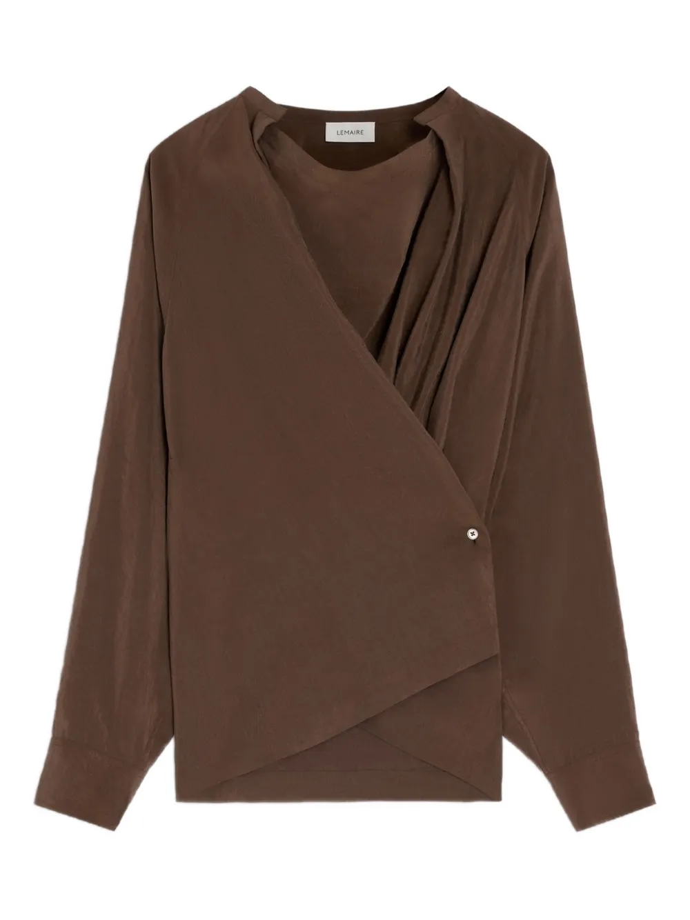 LEMAIRE Gedraaide geplooide blouse Bruin