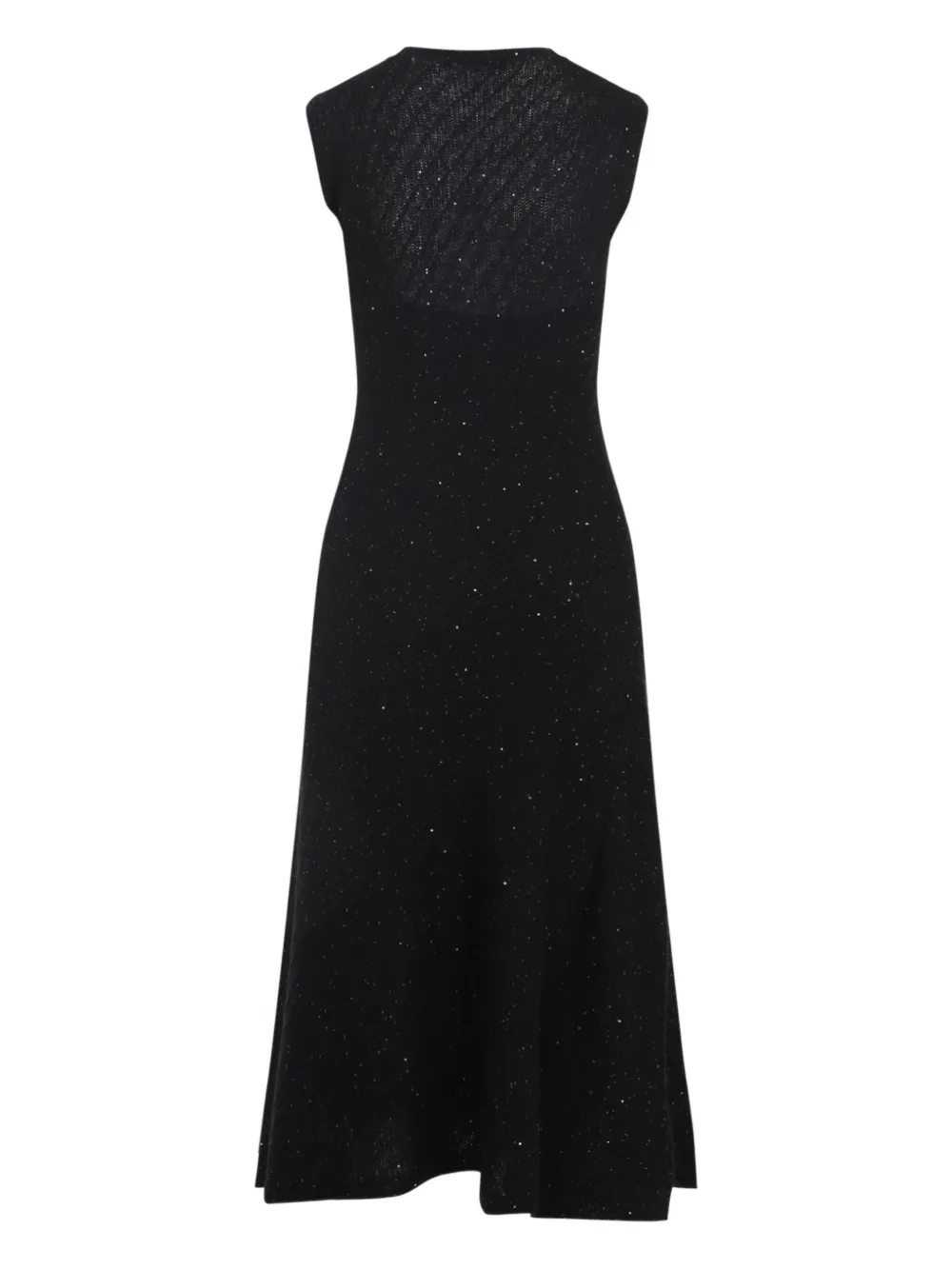 Fabiana Filippi Mouwloze jurk verfraaid met glitters 825 NERO