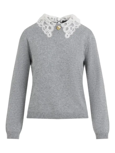 Fabiana Filippi Pullover mit Spitzenkragen
