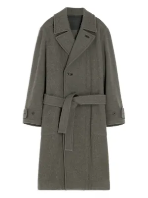 Jil Sander ベルテッド ダブルコート | グレー | FARFETCH JP