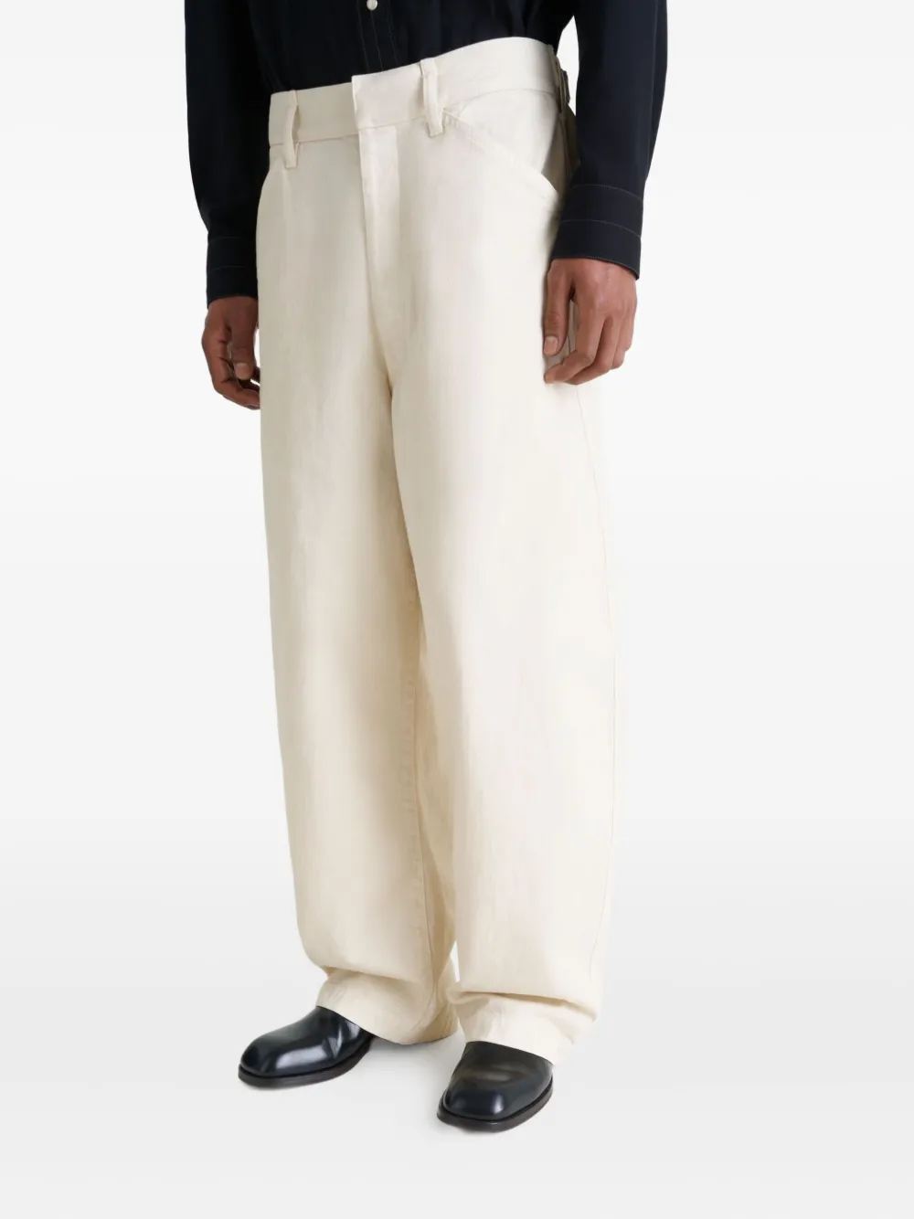 LEMAIRE Laarzen met ritssluiting en vierkante neus Zwart