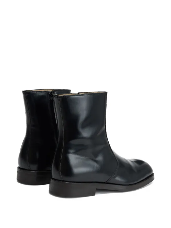 lemaire ジップブーツ LEMAIRE zip-fastening square-toe Boots | Black | FARFETCH