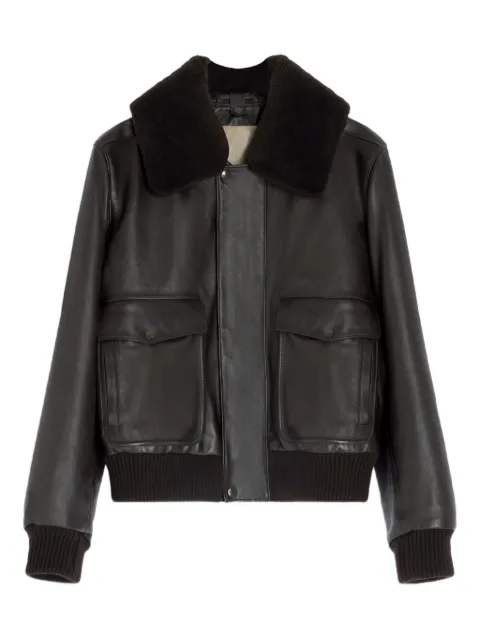 LEMAIRE sheepskin-collar leather jacket