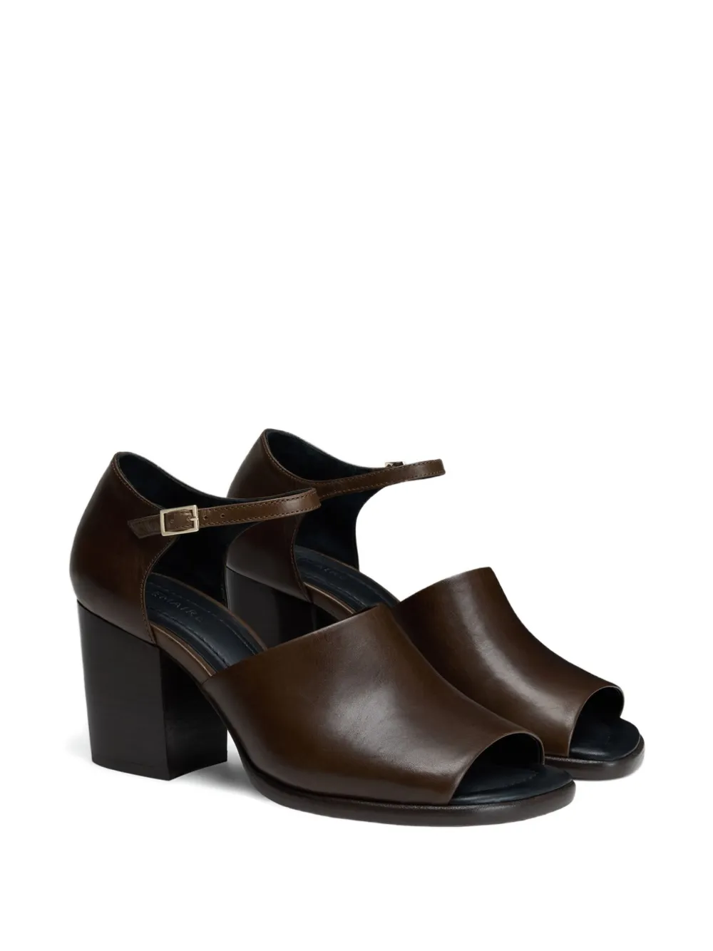 Lemaire 80mm Open-toe Block-heel Sandals In Brown