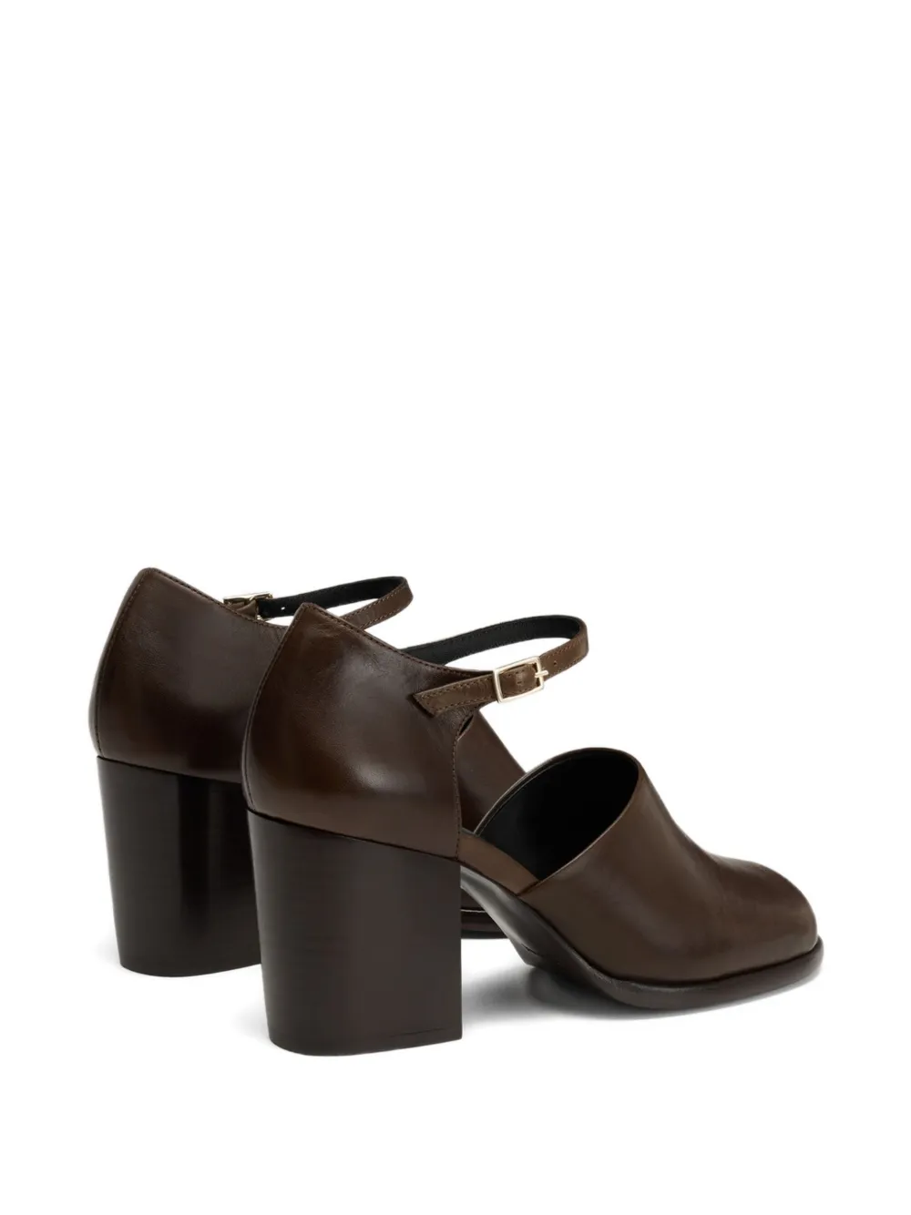 Lemaire 80mm Open-toe Block-heel Sandals In Brown