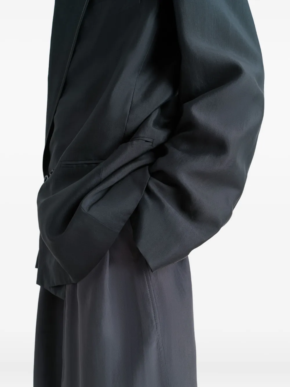 Lemaire Double-breasted Tailored Blazer In Black