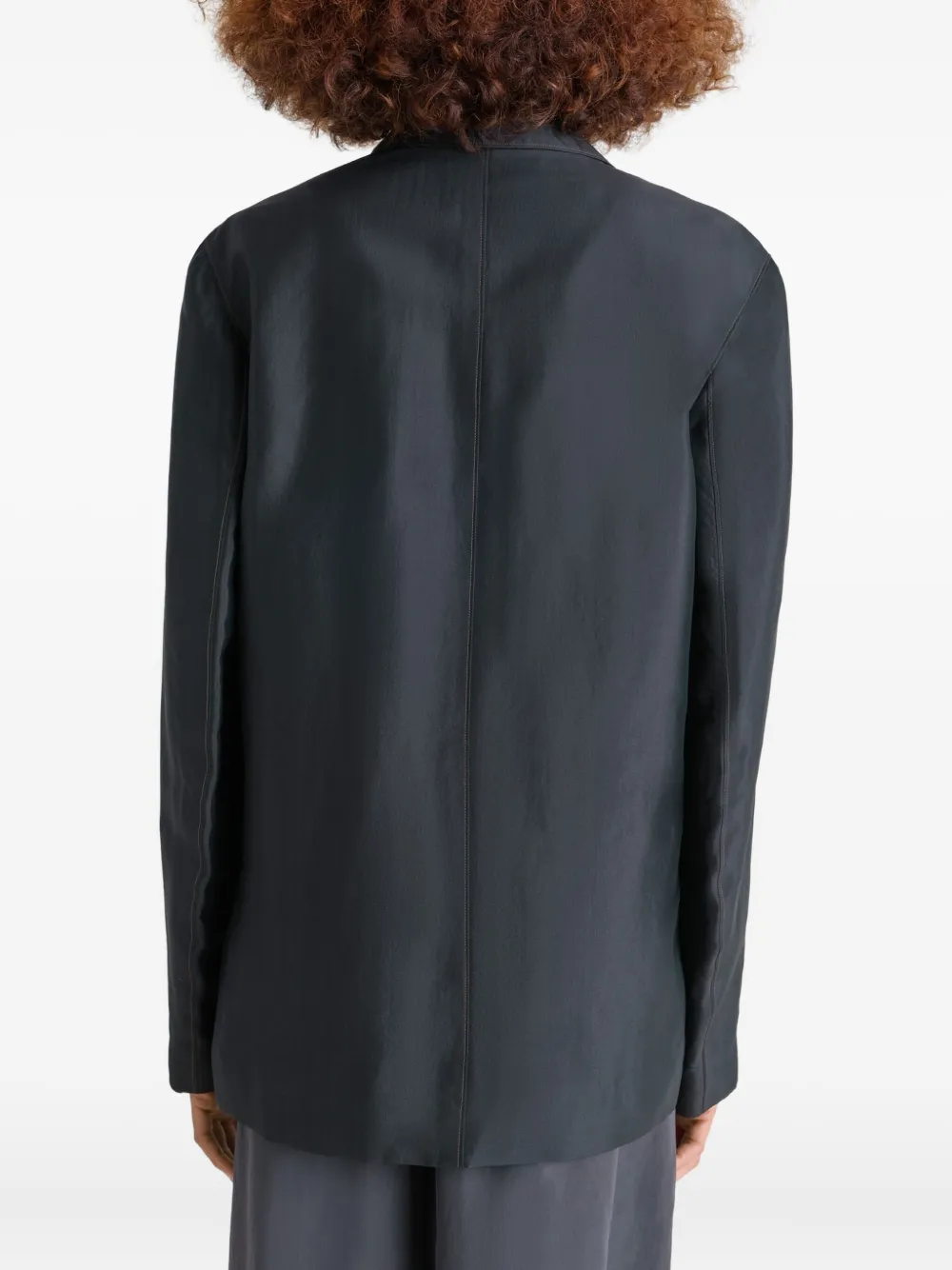 Lemaire Double-breasted Tailored Blazer In Black