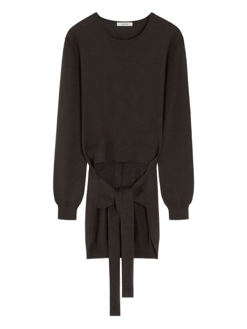 LEMAIRE Asymmetrische top met ceintuur Bruin
