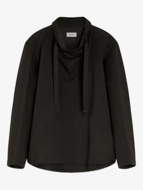 LEMAIRE high-neck drawstring blouse