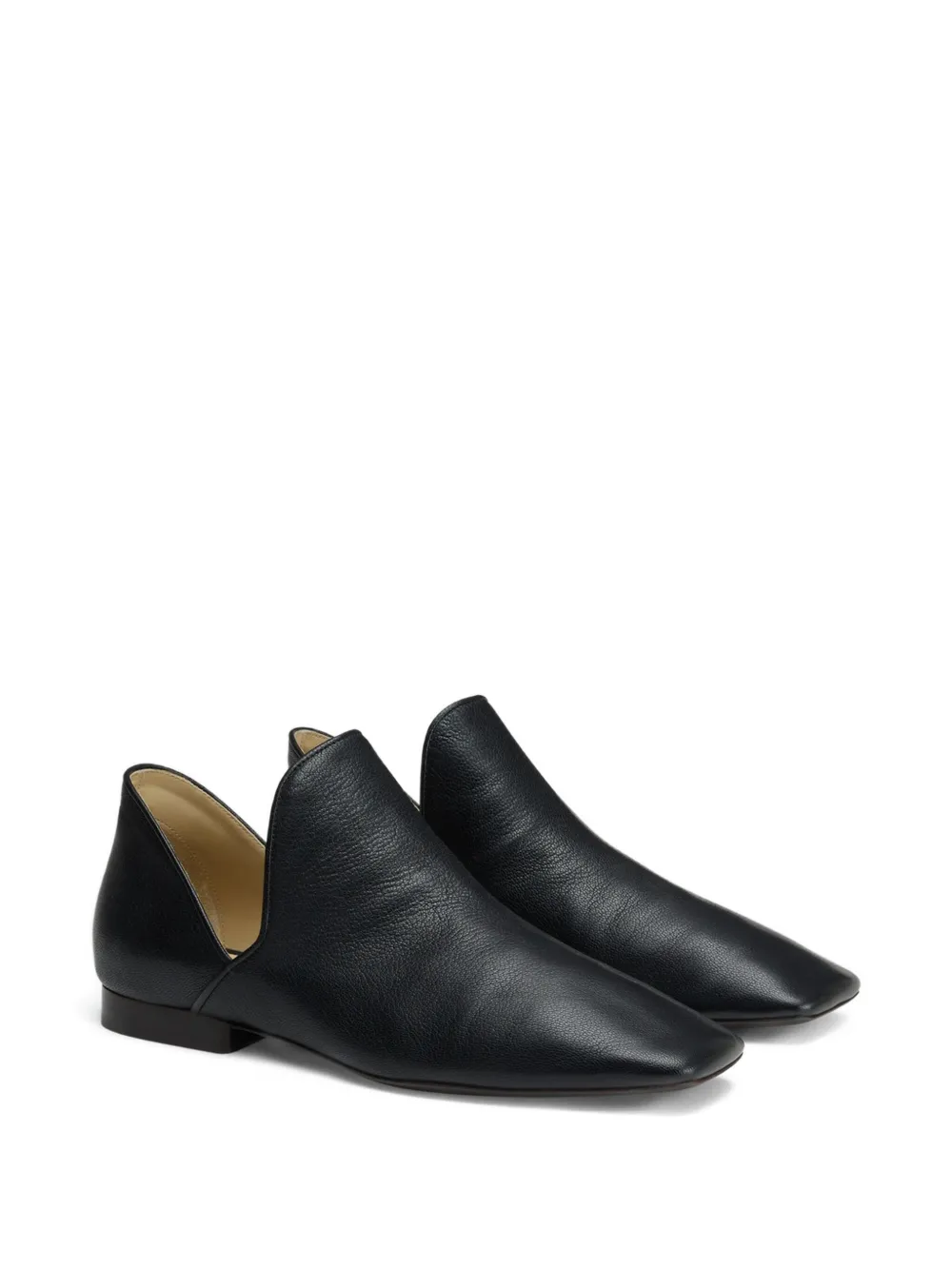 Lemaire D'orsay Square-toe Loafers In Black