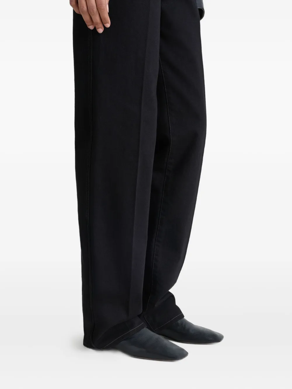 Lemaire D'orsay Square-toe Loafers In Black
