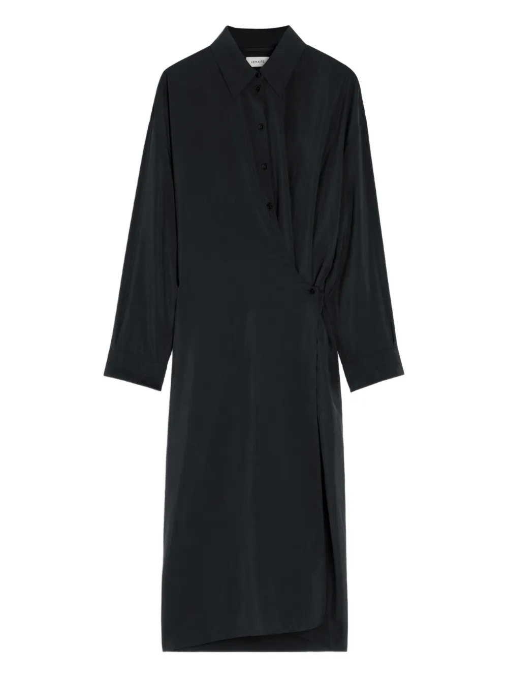 LEMAIRE Midi-jurk met gedraaid detail Zwart