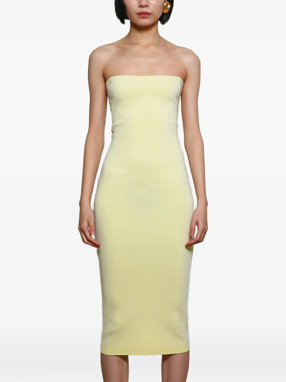 Jacquemus Sera Midi Dress In Yellow