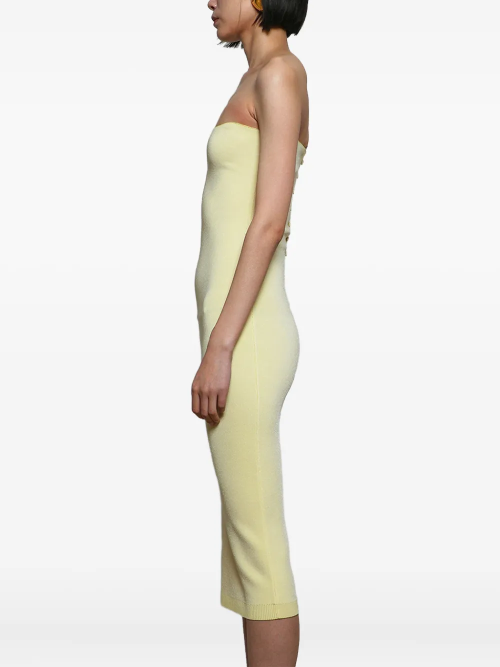 Jacquemus Sera Midi Dress In Yellow