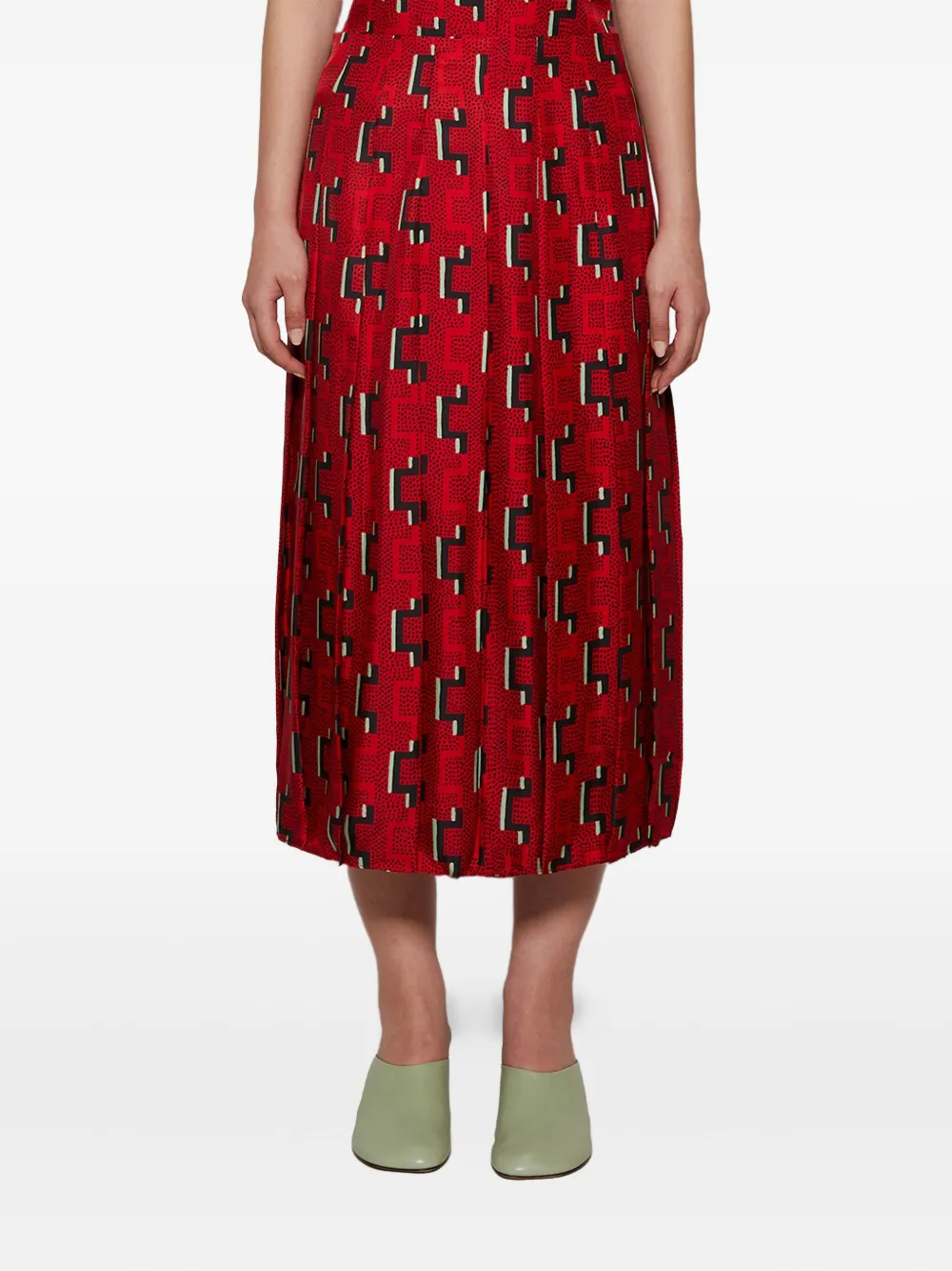 ACE HARPER Leslie midi skirt | Red | Image 1