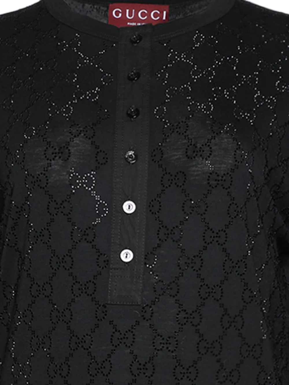 monogram buttoned T-Shirt