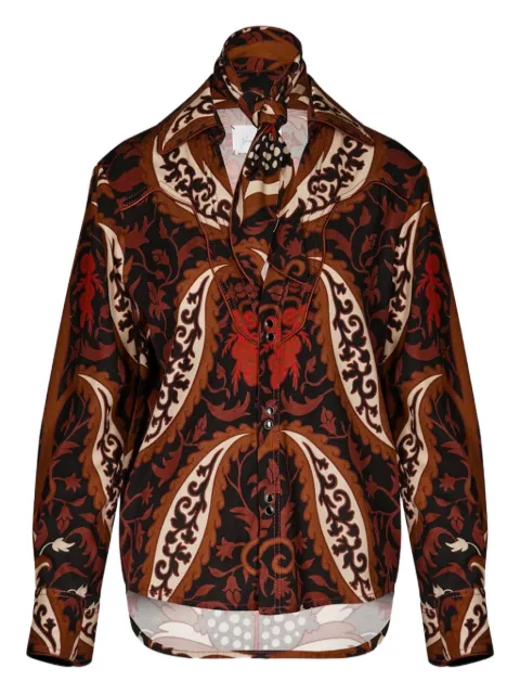 Johanna Ortiz twill printed shirt