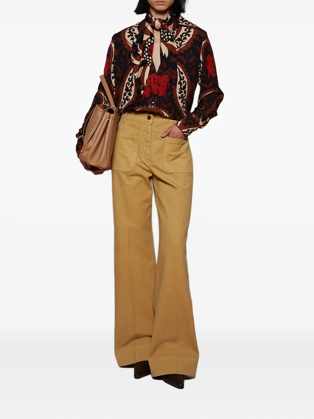 Johanna Ortiz twill printed shirt - Bruin