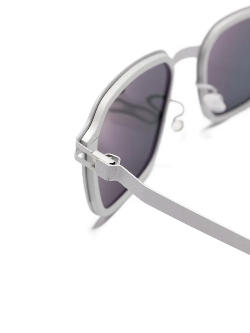 Mykita x Romowa Heritage zonnebril met vierkant aluminium montuur Grijs