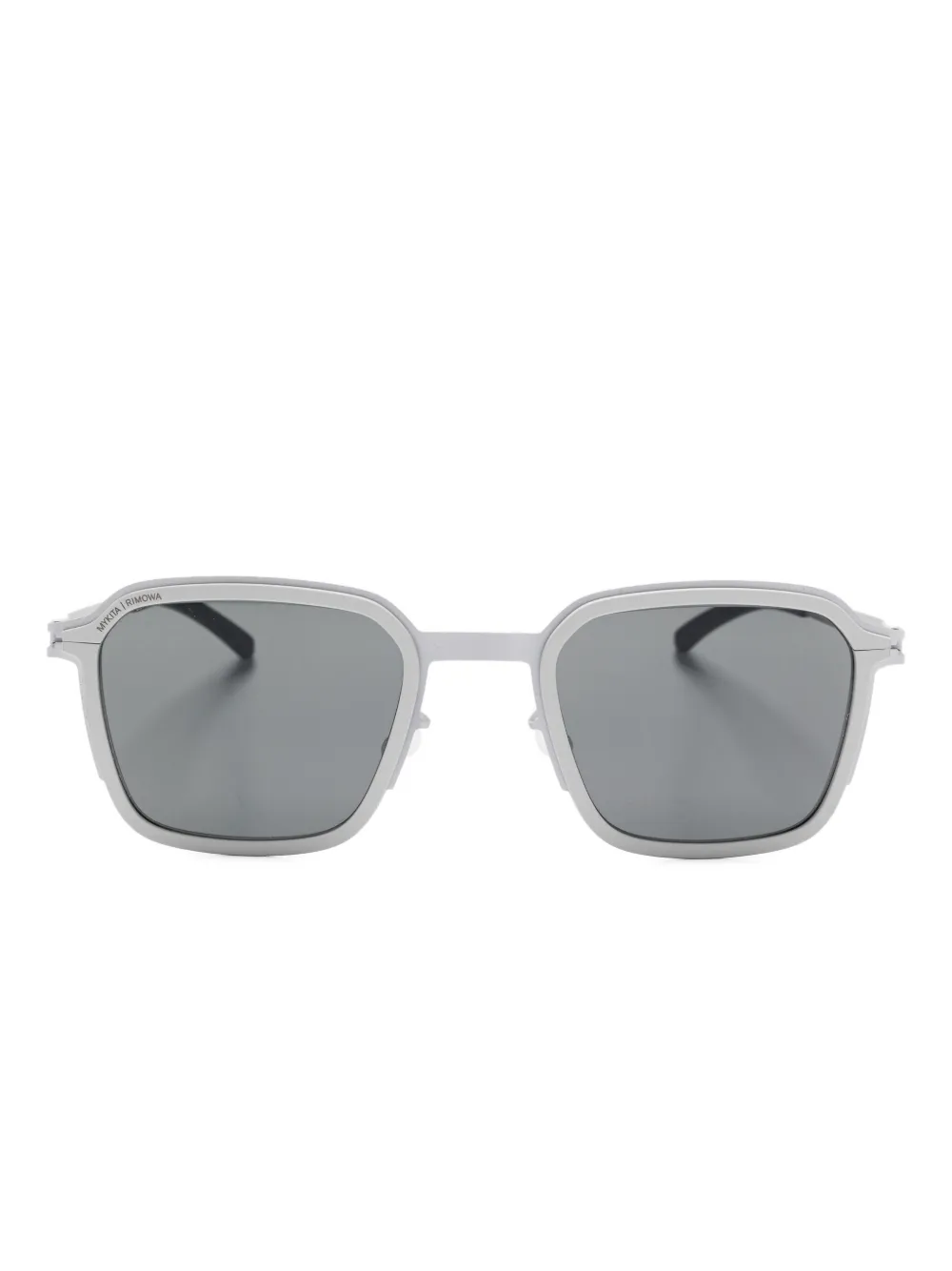 Mykita x Romowa Heritage zonnebril met vierkant aluminium montuur Grijs