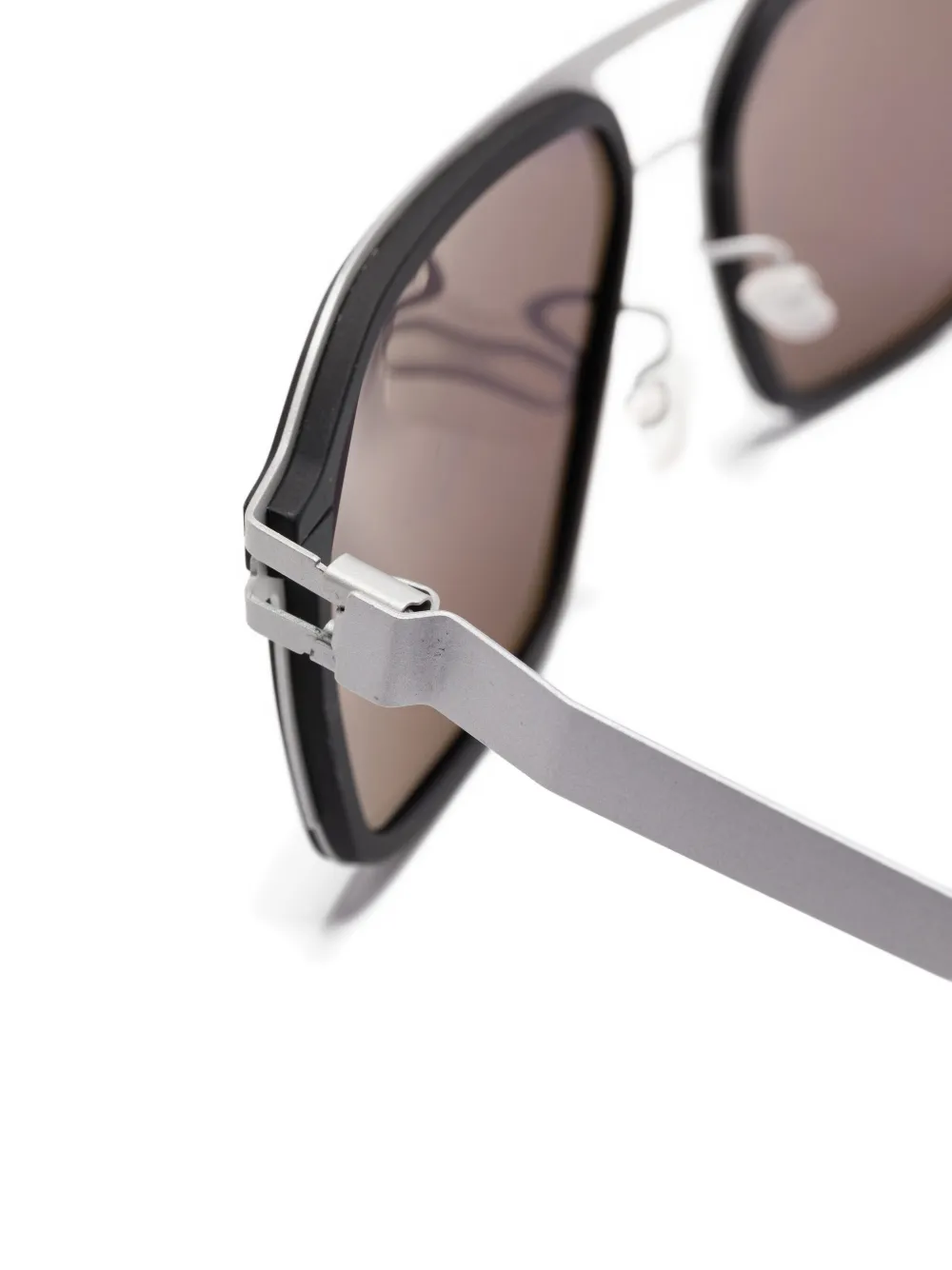 Mykita x Rimowa Heritage zonnebril met geometrisch metaal Zilver
