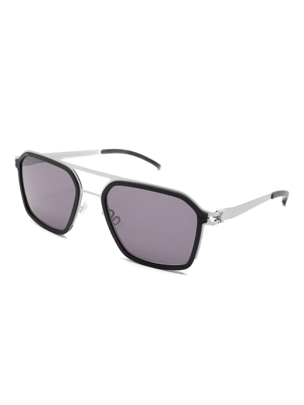 Mykita x Rimowa Heritage zonnebril met geometrisch metaal Zilver