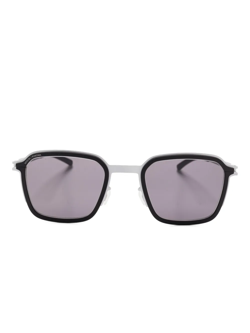 Mykita x Rimowa Heritage zonnebril met vierkant metalen montuur Zilver